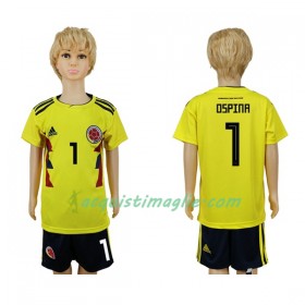 Divisa di Calcio Colombia Ospina 1 Bambino Prima Mondiali 2018